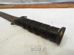 Couteau de combat militaire MSI américain vintage, poignard de tranchée, lame rugueuse