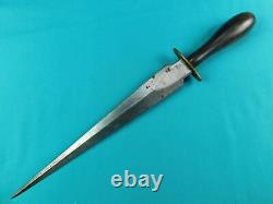 Couteau de combat poignard antique britannique Wm Gregory Sons & Co Howard St. Sheffield