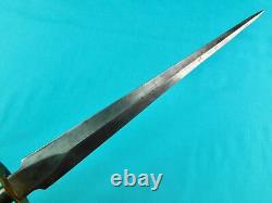 Couteau de combat poignard antique britannique Wm Gregory Sons & Co Howard St. Sheffield