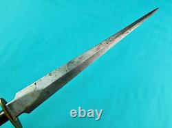 Couteau de combat poignard antique britannique Wm Gregory Sons & Co Howard St. Sheffield