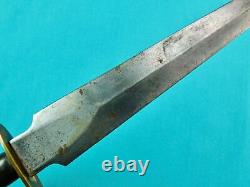 Couteau de combat poignard antique britannique Wm Gregory Sons & Co Howard St. Sheffield