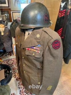 Couteau de combat / poignard de théâtre d’opérations de la Seconde Guerre mondiale avec fourreau, identifié au nom du sergent Joseph Failla, 27e division d’infanterie