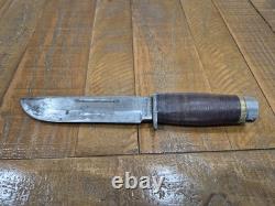 Couteau de combat poignard militaire CATTARAUGUS 225Q vintage de la Seconde Guerre mondiale. Couteau solide. USA