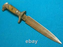 Couteau de combat poignard stiletto Bowie tête d'aigle Vintage Pypsa Mexique