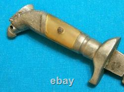 Couteau de combat poignard stiletto Bowie tête d'aigle Vintage Pypsa Mexique