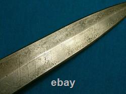 Couteau de combat poignard stiletto Bowie tête d'aigle Vintage Pypsa Mexique
