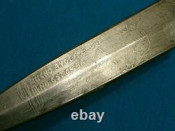 Couteau de combat poignard stiletto Bowie tête d'aigle Vintage Pypsa Mexique