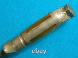 Couteau de combat poignard stiletto Bowie tête d'aigle Vintage Pypsa Mexique