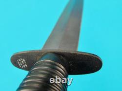 Couteau de combat stiletto Fairbairn Sykes britannique vintage avec étui