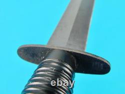 Couteau de combat stiletto Fairbairn Sykes britannique vintage avec étui