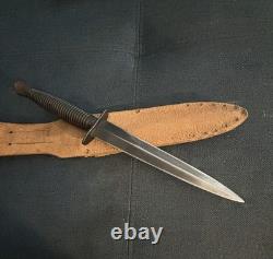 Couteau de combat stiletto Fairbairn Sykes de la Seconde Guerre mondiale, Sheffield, Angleterre, vintage, antique