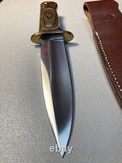 Couteau de guerre moderne Al Mar Knives LE avec fourreau en cuir Seki Japon