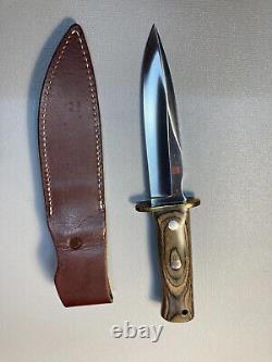 Couteau de guerre moderne Al Mar Knives LE avec fourreau en cuir Seki Japon