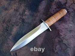 Couteau de poche tactique en acier inoxydable fait à la main pour la chasse en extérieur et le camping.