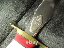 Couteau de prêtre personnalisé dague en os/laiton rare, poignée dans son étui d'origine neuf