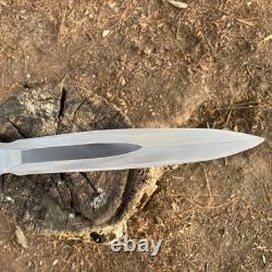 Couteau de survie à lame en acier au carbone fait main sur mesure, couteau de chasse, couteau de camping