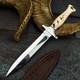 Couteau De Survie, Dague, Couteau De Chasse Et De Camping En Acier Au Carbone Fait Main Sur Mesure
