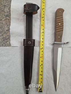 Couteau de tranchée H. Boker Solingen 1915 Dague en acier au carbone à pleine soie