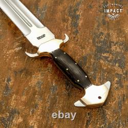 Couteau épée art poignard grande fente D2 pleine lame sur mesure rare Impact Cutlery