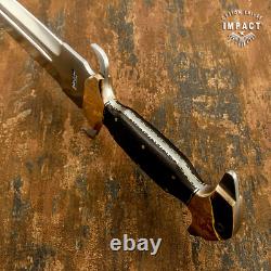 Couteau épée art poignard grande fente D2 pleine lame sur mesure rare Impact Cutlery