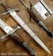 Couteau épée Médiéval Rare Sur Mesure D2 Massive Avec Triple Plein Dos Impact Cutlery