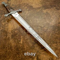 Couteau épée médiéval rare sur mesure D2 massive avec triple plein dos Impact Cutlery