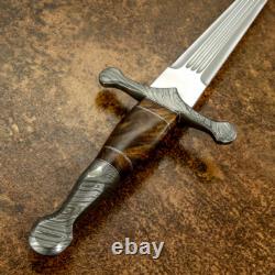 Couteau épée médiéval rare sur mesure D2 massive avec triple plein dos Impact Cutlery