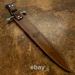 Couteau épée médiéval rare sur mesure D2 massive avec triple plein dos Impact Cutlery