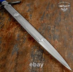 Couteau épée poignard Art Fuller D2 27,25 sur mesure de coutellerie à impact unique