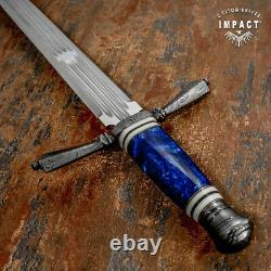 Couteau épée poignard Art Fuller D2 27,25 sur mesure de coutellerie à impact unique