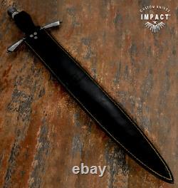 Couteau épée poignard Art Fuller D2 27,25 sur mesure de coutellerie à impact unique