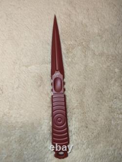 Couteau fixe Dague Oss Knight Elements Rouge + Étui Kydex & Boîte & Autocollant
