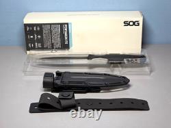 Couteau fixe SOG Professional Pentagon FX Blackout 4.77 S35VN à double tranchant