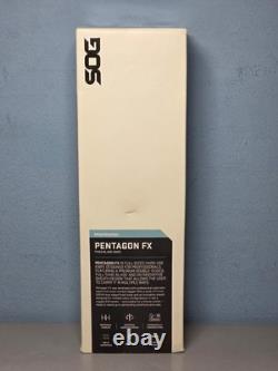 Couteau fixe SOG Professional Pentagon FX Blackout 4.77 S35VN à double tranchant