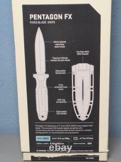 Couteau fixe SOG Professional Pentagon FX Blackout 4.77 S35VN à double tranchant