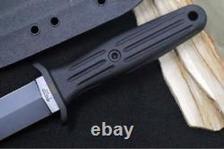 Couteau fixe noir Boker Applegate-Fairbairn en acier 440C / Lame de poignard / Noir