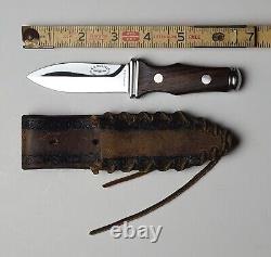 Couteau poignard A. G. Russell Springdale Ark Sting Boot de 1977 avec fourreau USA RARE