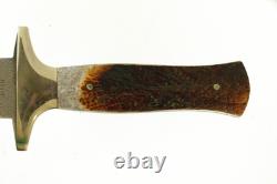 Couteau poignard croix de fer avec poignée en os vintage United UC328 avec étui et boîte 14 5/8