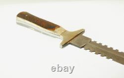 Couteau poignard croix de fer avec poignée en os vintage United UC328 avec étui et boîte 14 5/8