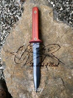 Couteau poignard de chasse en acier au carbone haute performance fait à la main Ubr avec étui en cuir