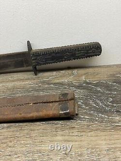 Couteau poignard de combat Antique US 19ème siècle B. G. I. Co Bridgeport #501 Stiletto