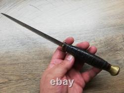 Couteau poignard de combat de tranchée britannique Taylor Eye Witness Sheffield de la Seconde Guerre mondiale vintage