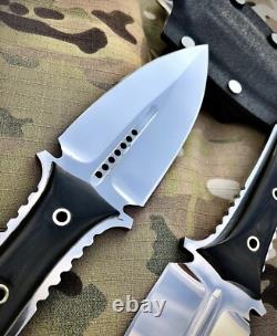 Couteau poignard de pêche Ubr fait à la main en acier D2 avec Micarta