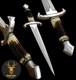Couteau Poignard De Survie, De Camping Et De Combat En Acier D2 Fait Main Sur Mesure Avec Poign&eacute;e En Corne De Cerf