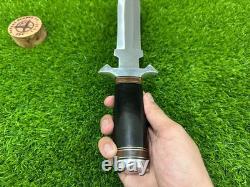 Couteau poignard fait main en acier D2 avec poignée en résine noire SB 315