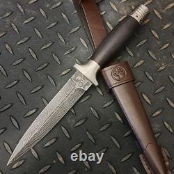 Couteau poignard fixe Boker MG-42 Damast lame en damas manche en charme 121506DAM