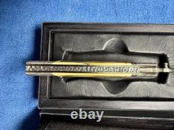 Couteau rare Tony Karlsson - Damas météorite - Dague pliable - Titane - Muona - Écorce