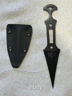 Couteau tactique/de survie DEAD MOOSE OPS (DMO) Knives poignard à double tranchant noir