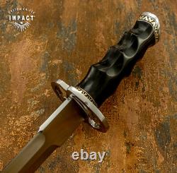Coutellerie Impact Couteau Dague Large Personnalisé D2 Épée Poignée en Corne de Taureau