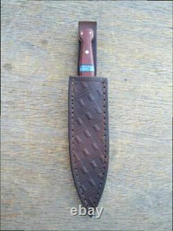 Coutume Forgée Main En Acier Au Carbone File-lame Boot Fighting Couteau Withturquoise Inlay